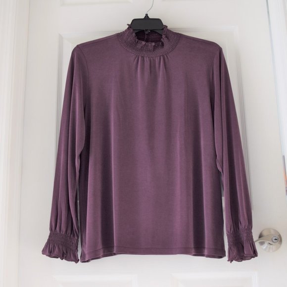 Lucky Brand Tops - Lucky Brand Women's Purple Long Sleeve Mock Neck Top